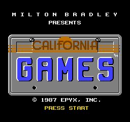 California Games (USA) Title Screen